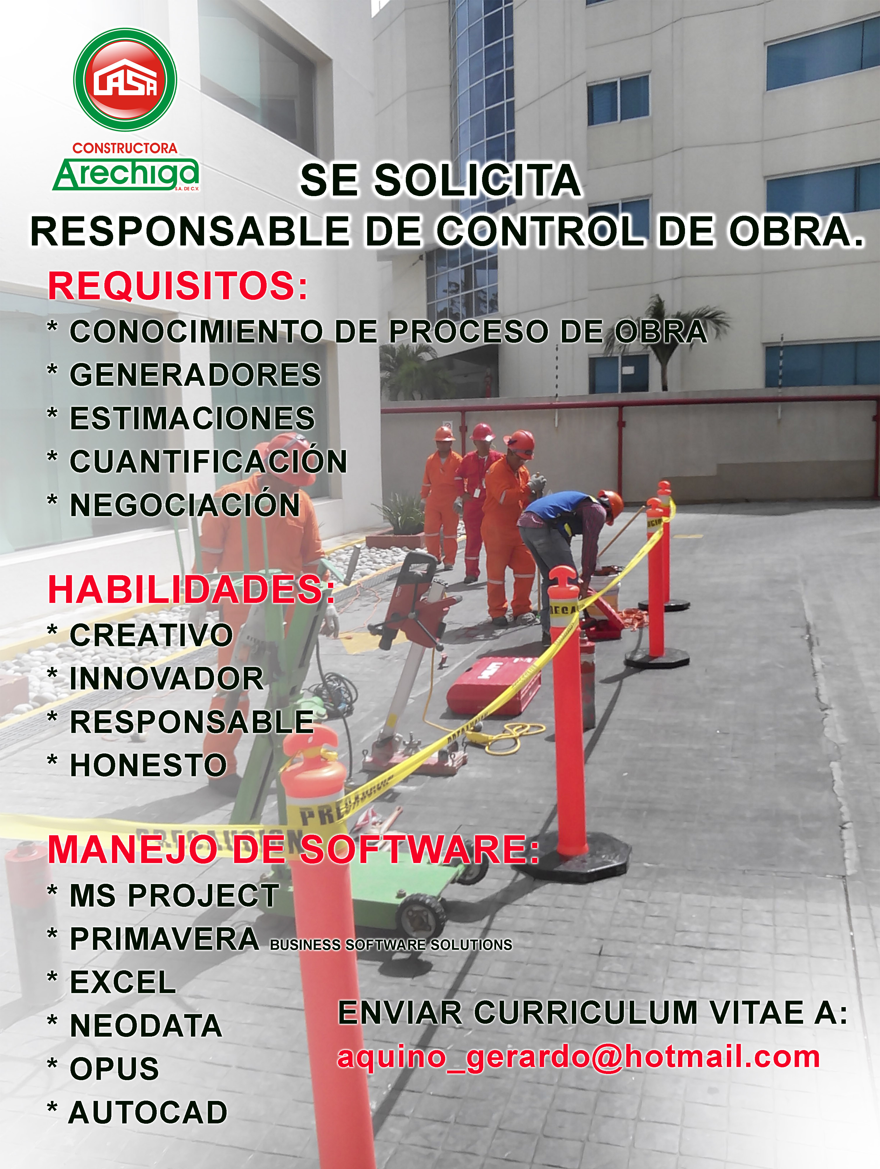VACANTE CONTROL OBRA